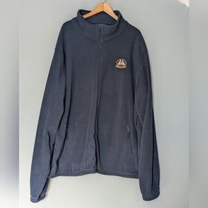 Landway Men's Navy Blue Full-Zip Fleece Sweater Embroidered Nova Scotia